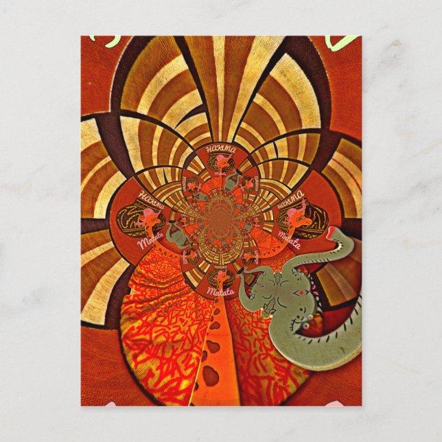 Vackerska höjder: Vackerlig fin Giraffe African Vykort (Framsida)