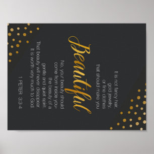 Vackert, 1 Peter 3 Scripture Verse Poster