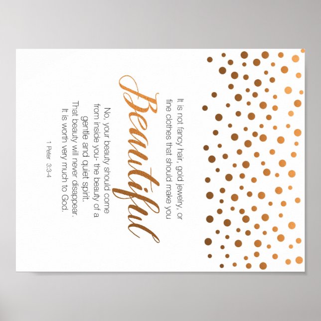 Vackert, 1 Peter 3 Scripture Verse Poster (Framsidan)