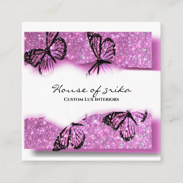 Vackert 3d-Affärskort   Fyrkantigt Visitkort (Framsida)