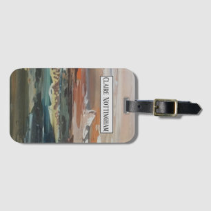 Vackert Abstrakt Sjölandskap Art Luggage Label Bagagebricka