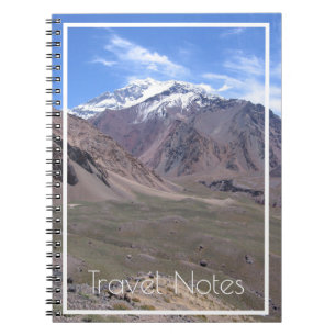 Vackert Aconcagua nationalparksvy, Argentina Anteckningsbok