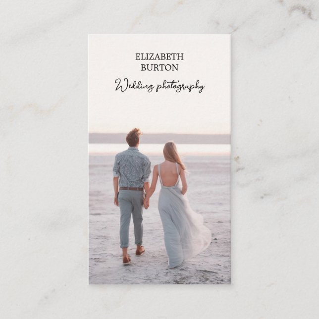 Vackert affärskort för bröllop-fotograf visitkort (Framsida)