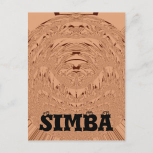 Vackert, afrikanskt Lejont huvudvektor mönster Vykort