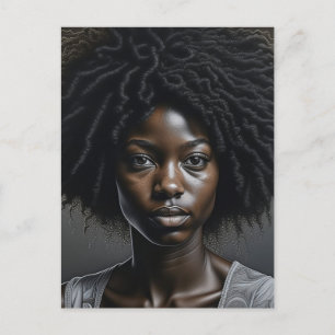 Vackert afrikanskt Woman Ai Art Blank Vykort