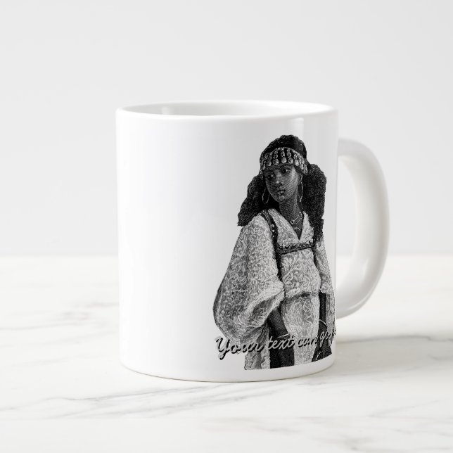 Vackert afrikanskt Woman Mugg Jumbo Mugg (Framsida höger)