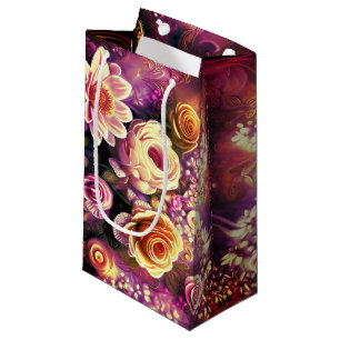 Vackert akryliskt blomma Mönster Small Gift-fack