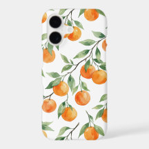 Vackert akvarell orange citrus botaniskt mönster