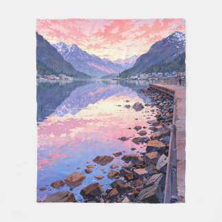 Vackert Alaska liggande Fleecefilt