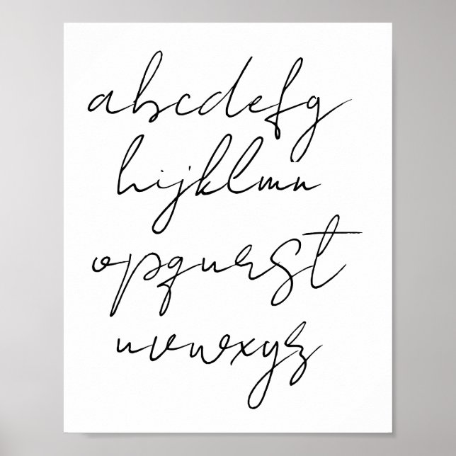 Vackert Alphabet-test Poster (Framsidan)