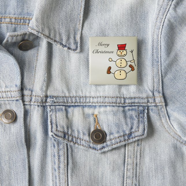 Vackert, Amezing jul Snögubbe Knapp (In Situ)