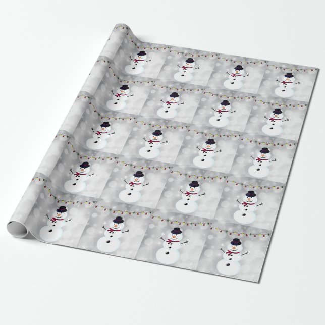 Vackert, Amezing jul Snögubbe Presentpapper (Utrullad)