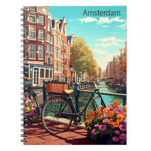 Vackert Amsterdam Nederländerna Canal City Anteckningsbok