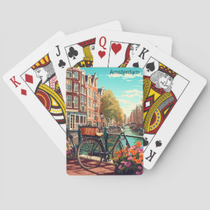Vackert Amsterdam Nederländerna Canal City Casinokort