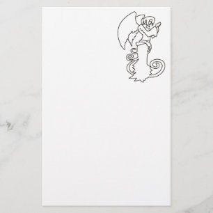 Vackert ängelstationellt brevpapper