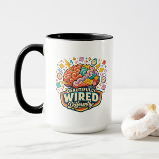 Vackert Annorlunda Kopplad Neurodivergent ADHD Mugg