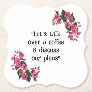 Vackert anpassat Blommigt Pulp Board Underlägg Papper