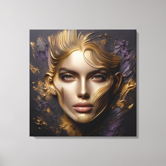 Vackert Ansikte - AI Regler Canvastryck (Framsida)