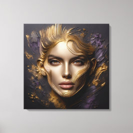 Vackert Ansikte - AI Regler Canvastryck