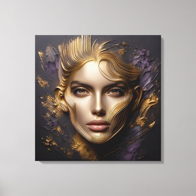 Vackert Ansikte - AI Regler Canvastryck (Framsida)