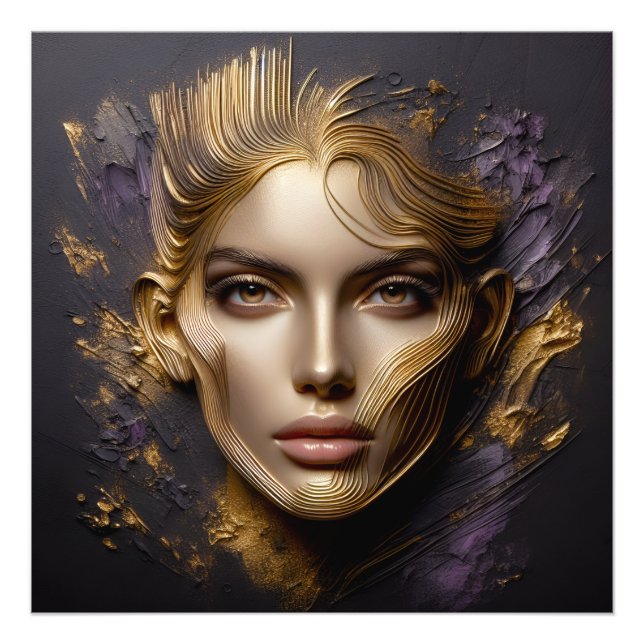 Vackert Ansikte - AI Regler Fototryck (Framsidan)