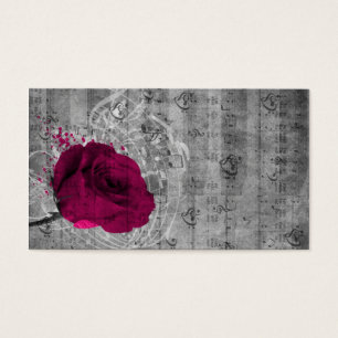 Vackert antique shock rosa ro-färgstänk visitkort