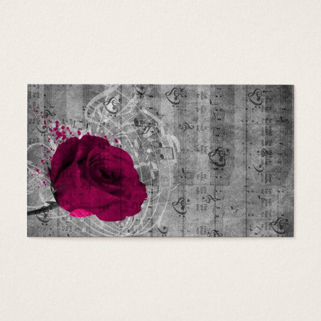 Vackert antique shock rosa ro-färgstänk visitkort (Framsidan)