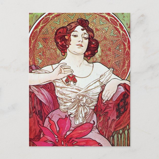 Vackert Art nouveau vykort (Framsida)