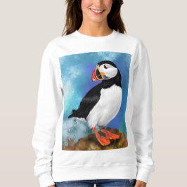Vackert atlantisk puffin Bird Painting Miged T Shirt