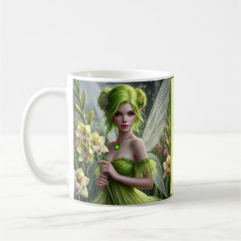 Vackert August Fairy in Gladioli Kaffemugg