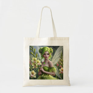 Vackert August Fairy in Gladioli Tygkasse