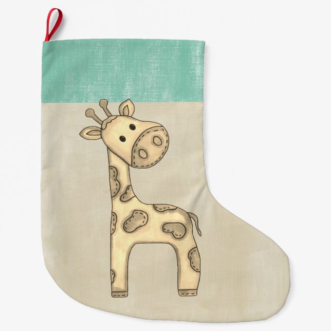 Vackert Baby Giraffen jul Stor Julstrumpa (Framsidan)