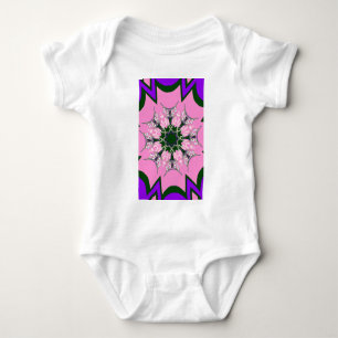 Vackert baby rosa lila skade motif monogram de tee shirt