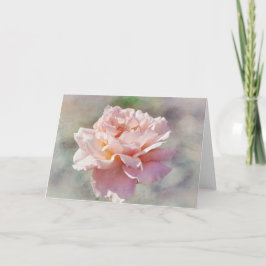 Vackert Baby Rosa ros Art-anteckningskort Kort