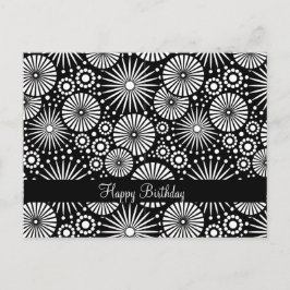 Vackert bakre, svart och vitt vykort