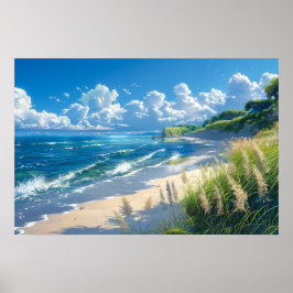 Vackert Beach på sommaren Poster