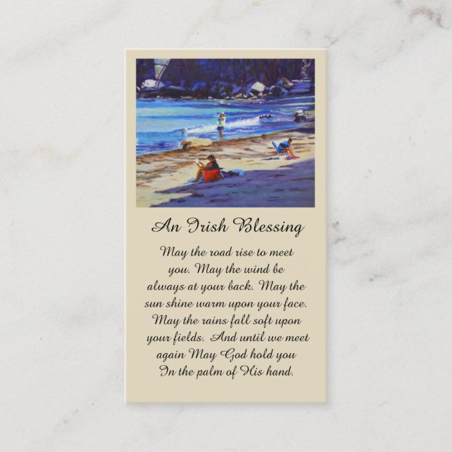 Vackert Beach Scene Sympathy Card Visitkort (Framsida)