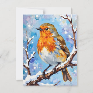 Vackert Bird till jul Vykort