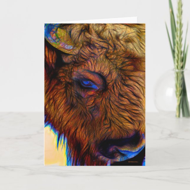 Vackert Bison Helgkort (Framsida)