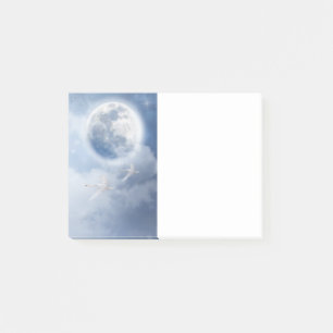 Vackert Blå himmel med flygande Svanar Post-it Block