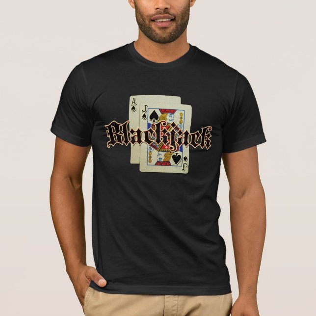 Vackert Blackjack T Tee Shirt (Framsida)