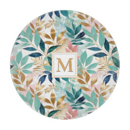 Vackert bladigt mönstrad sommar pastell elegant ch