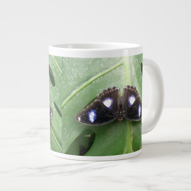 Vackert blåfläckad fjäril Mugg Jumbo Mugg (Framsida höger)