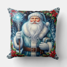 Vackert blåklad tomt med vinter-Dekorationer Kudde