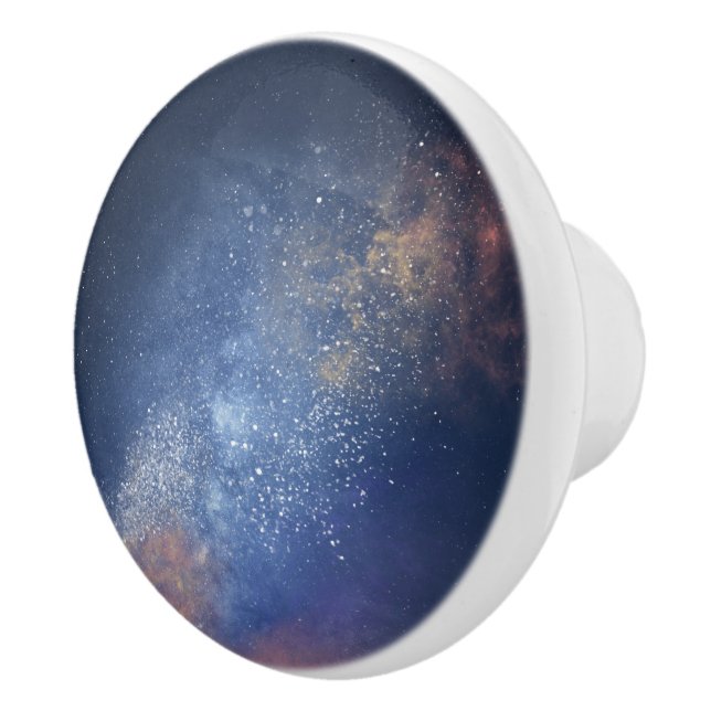 Vackert blått blanksteg Galaxy Universe Infinity Knopp (Höger)
