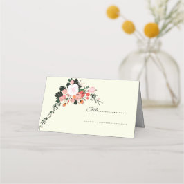 Vackert blommigt-monteringskort för blommor placeringskort