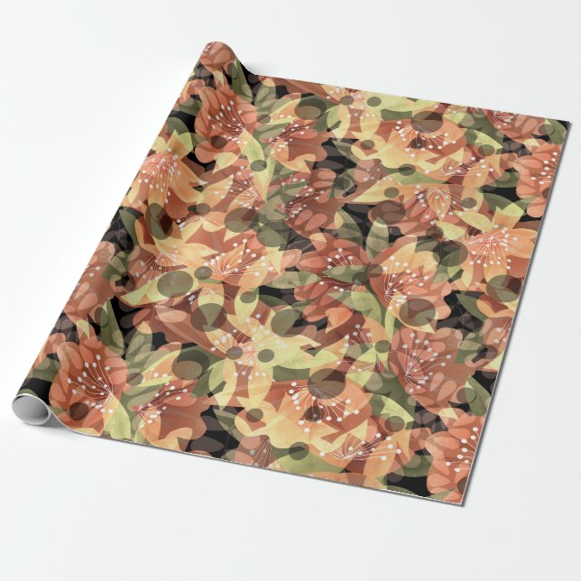 Vackert, blommigtens bakgrund, elegant, höst presentpapper (Utrullad)