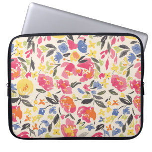 Vackert Blommönster för vintage i många slag Laptop Fodral