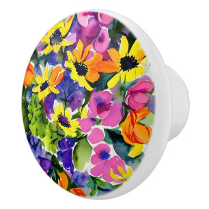 Vackert blommönster, god gult och rosa. knopp
