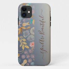 Vackert blommönster iphone case